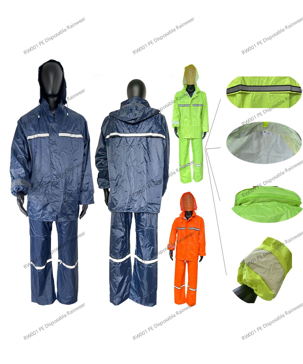 RW016 Reflective Rain Suit