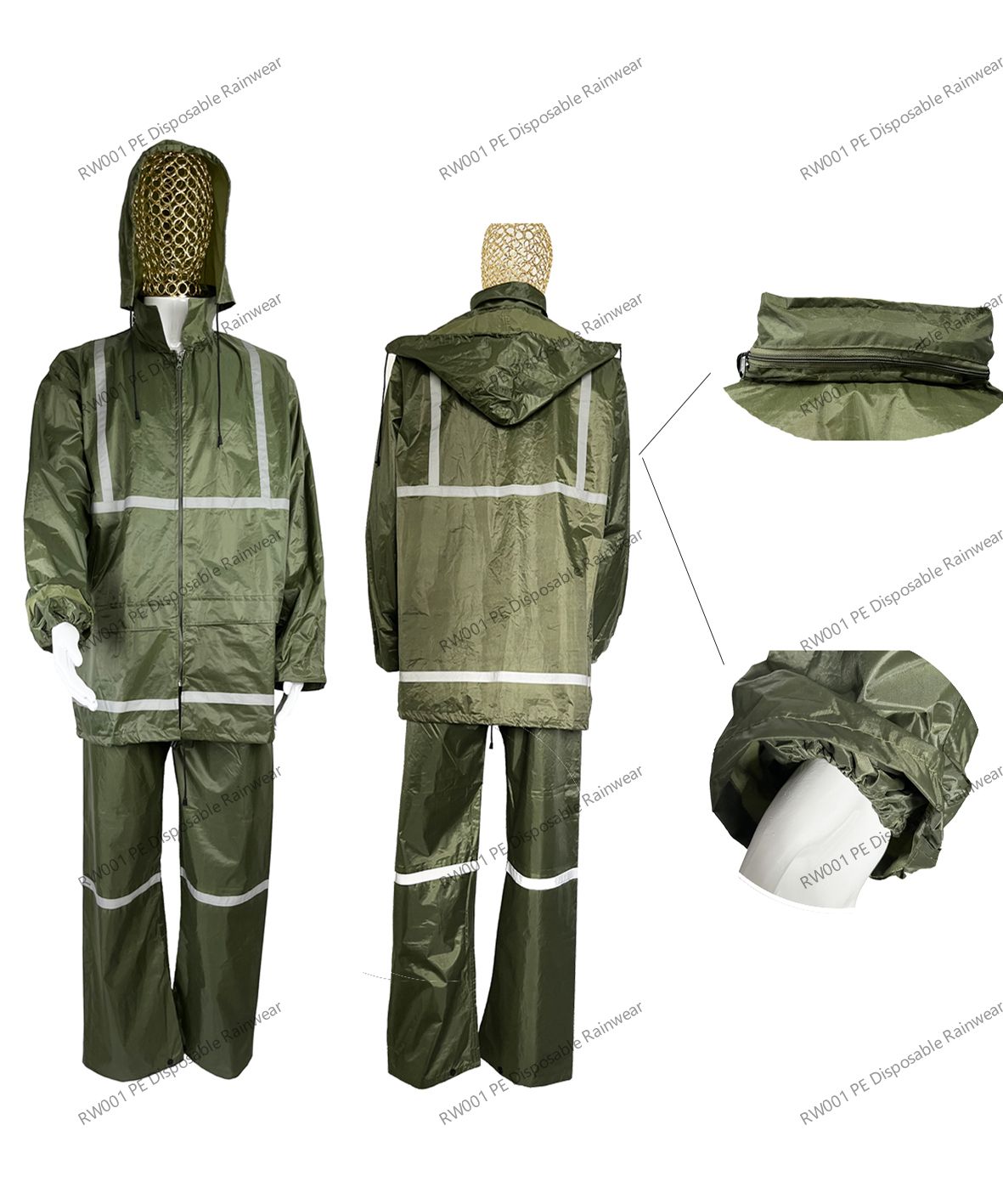 RW018 Reflective Rain Suit